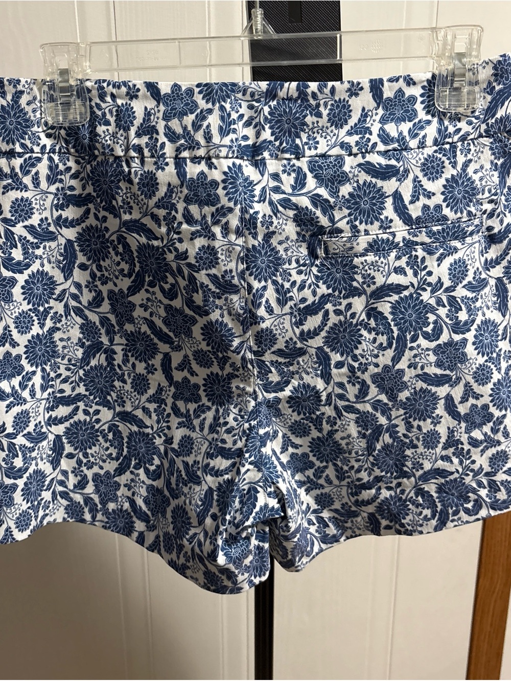 Margaret M White Shorts with Blue Floral Print - Picture 3 of 3